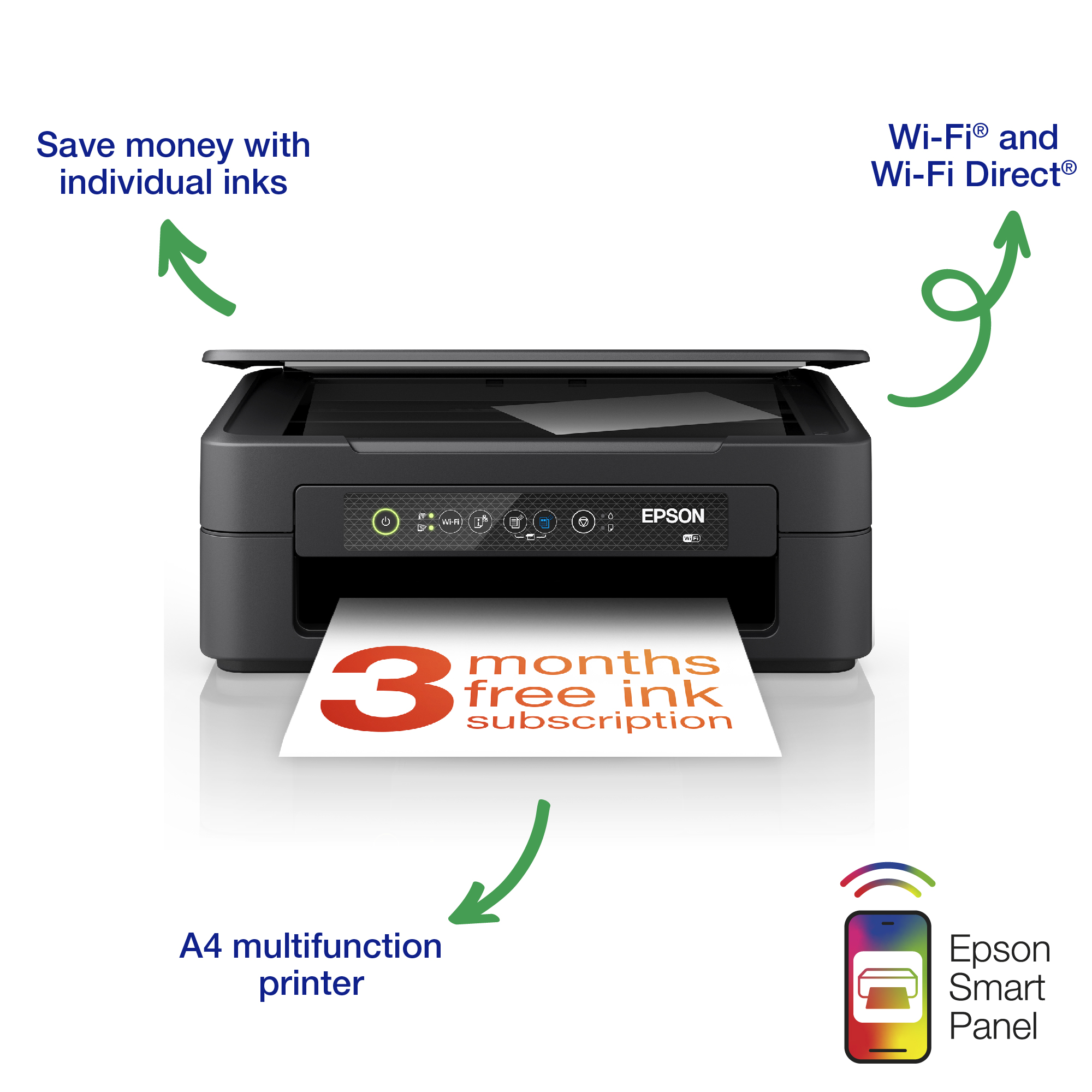 3D model for Expression XP-2200 A4 Multifunction Wireless Inkjet printer with 3 months free ink* with ReadyPrint Flex subscription